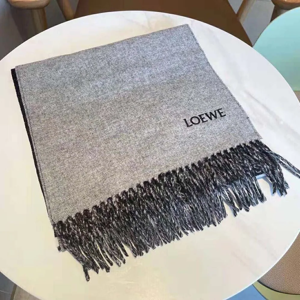 Loewe Scarf in Wool and Cashmere for Unisex in Black