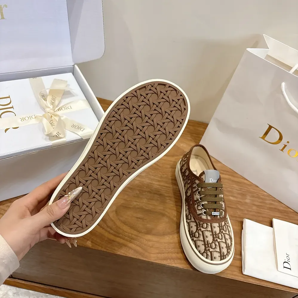 Dior Saltwind Sneaker Brown Dior Oblique Jacquard for Unisex