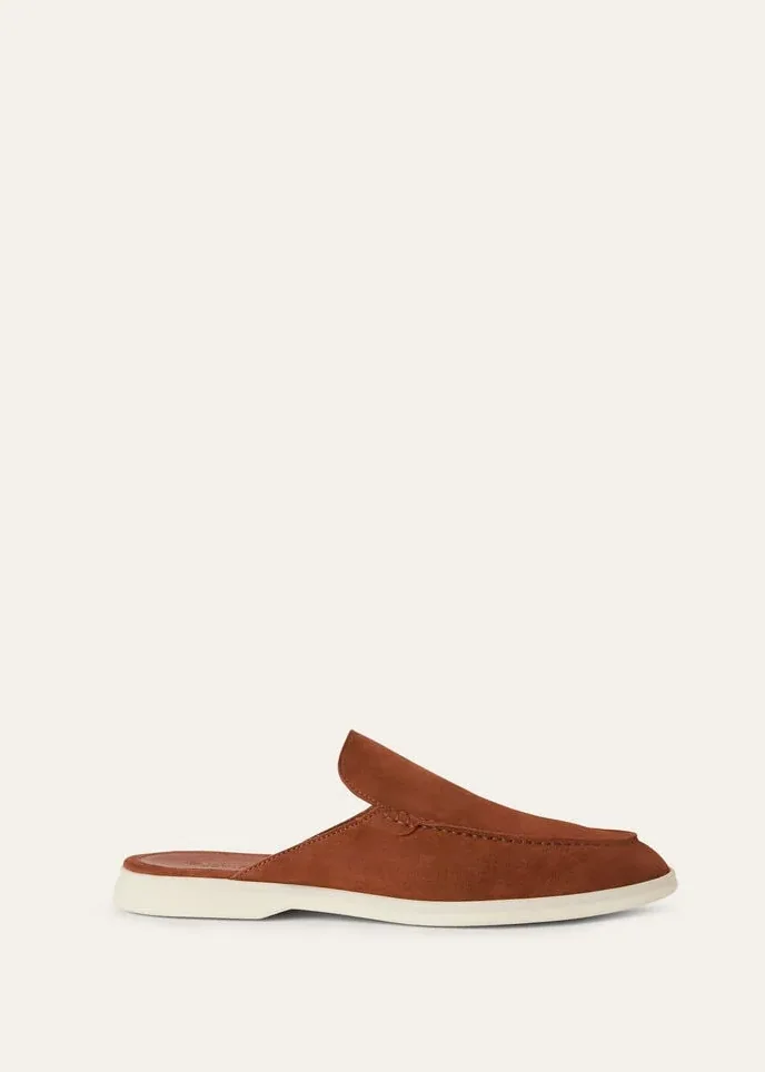 Loro Piana Babouche Walk Loafers Brown