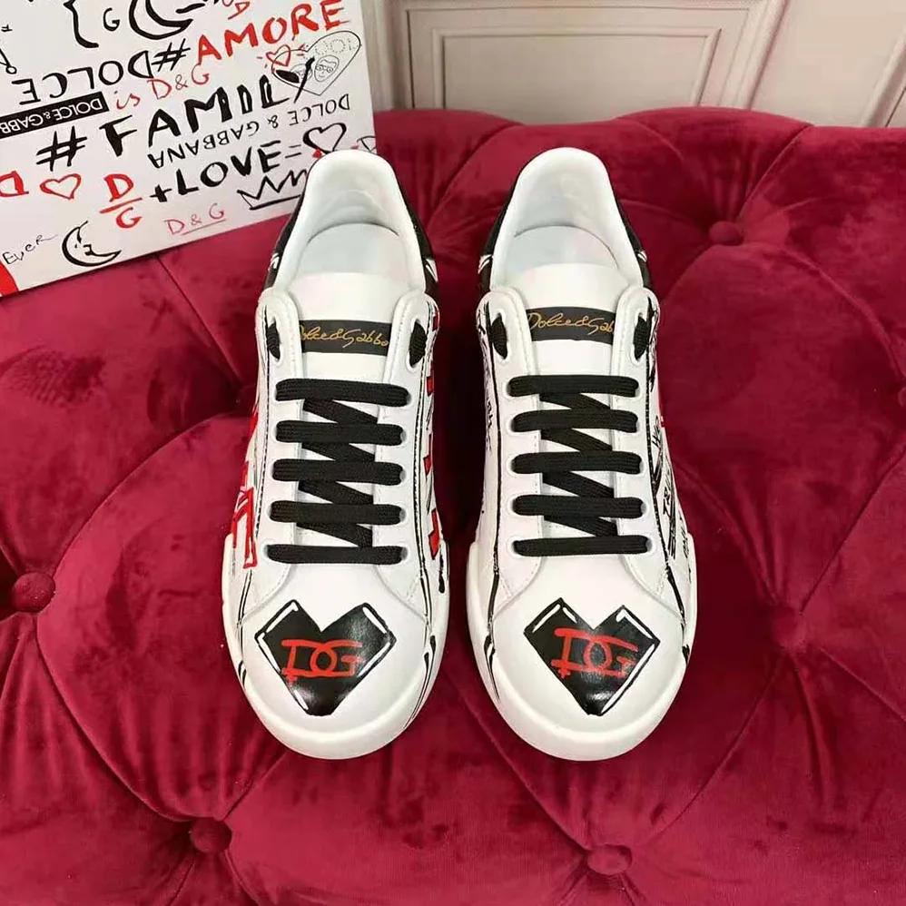 Dolce Gabbana D&G Limited Edition Valentine s Day Portofino Sneakers for Men Dolce Gabbana D&G Limited Edition Valentine s Day Portofino Sneakers for Men