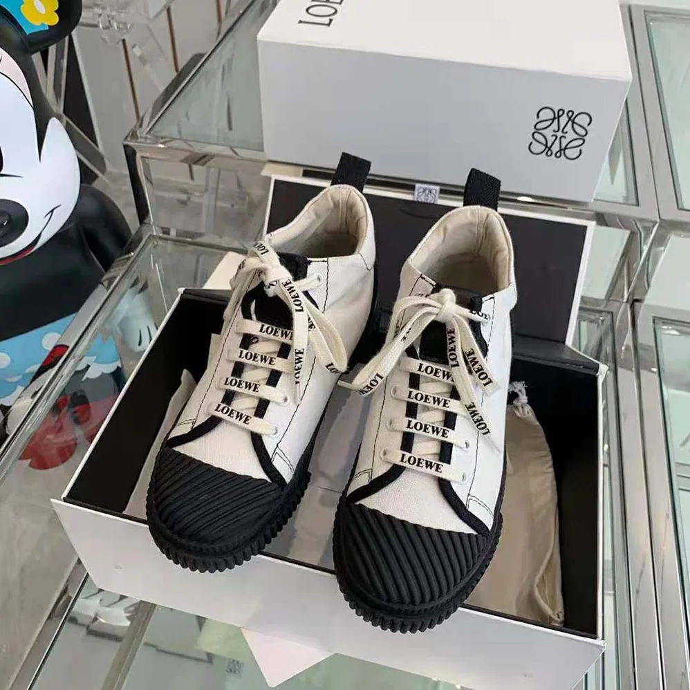 Loewe High Top Sneaker in Canvas for Women in White
