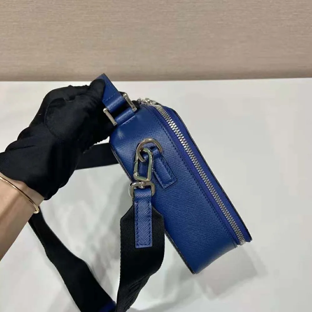 Prada Brique Saffiano Leather Bag for Men in Navy Prada Brique Saffiano Leather Bag for Men in Navy