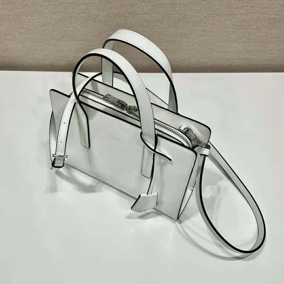 Prada Re-Edition 1995 Brushed-Leather Mini Handbag for Women in White