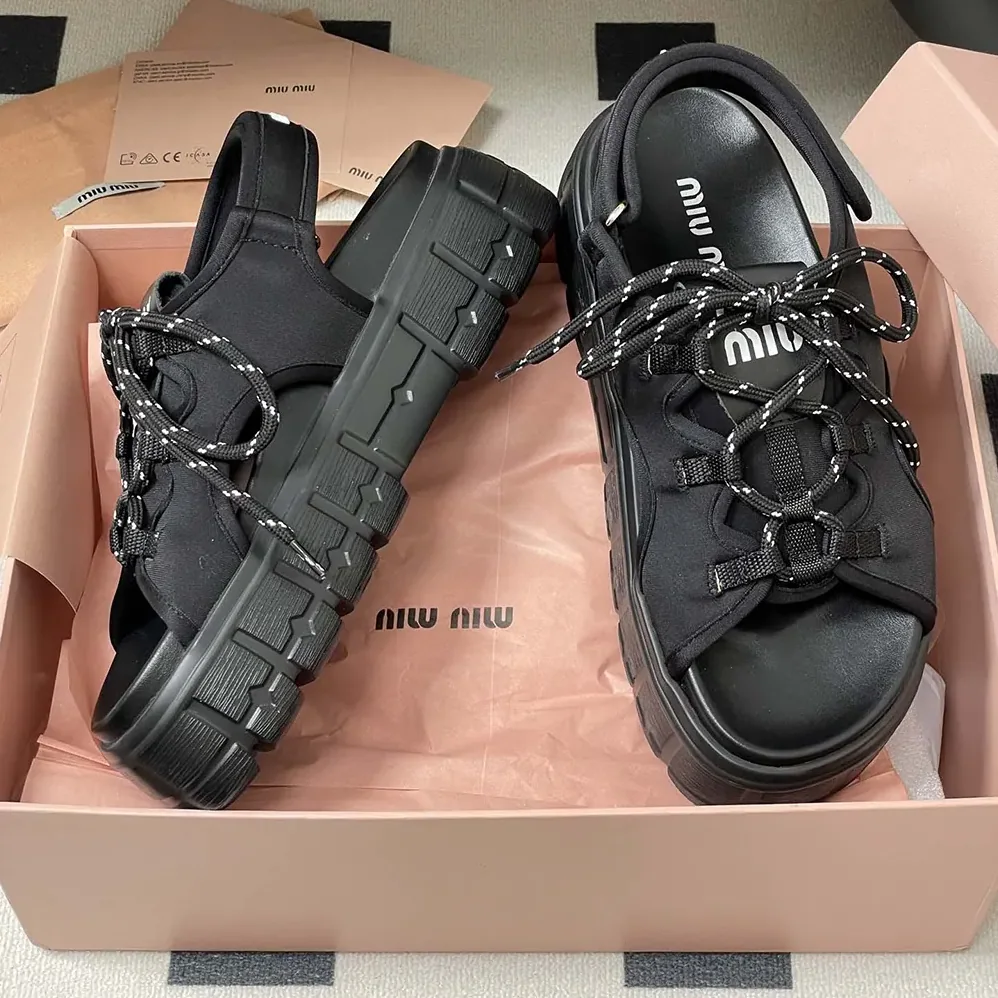 Miu Miu Chunky Neoprene Sandals for Women