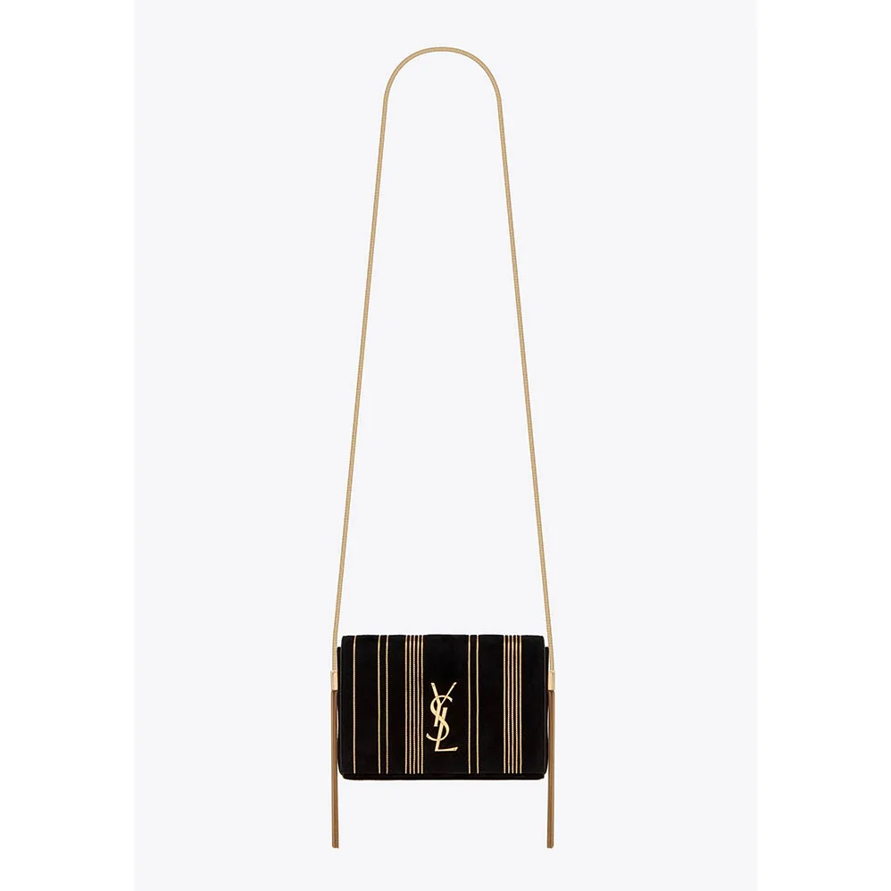 Saint Laurent YSL Kate Small Suede with Chains for Women in Black Saint Laurent YSL Kate Small Suede with Chains for Women in Black