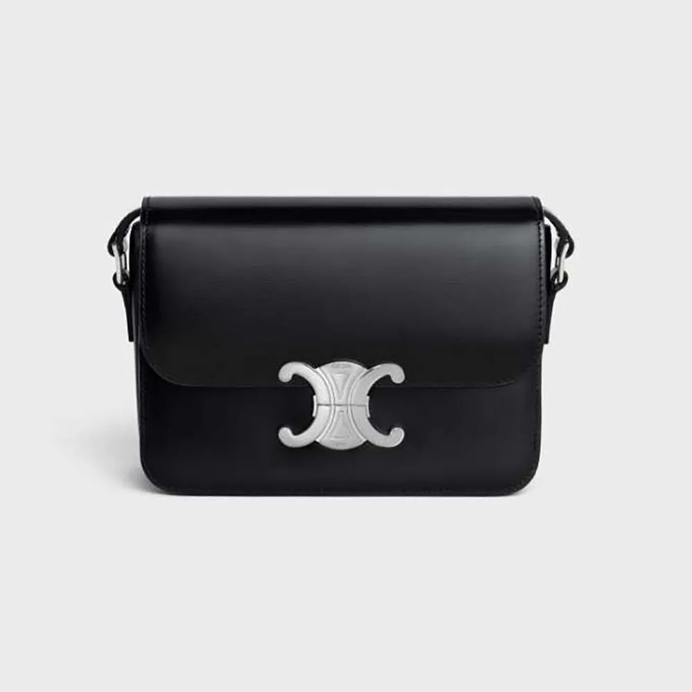Celine Teen Triomphe Bag in Shiny Calfskin for Women Celine Teen Triomphe Bag in Shiny Calfskin for Women
