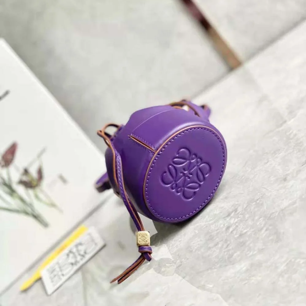 Loewe Nano Balloon Bag in Nappa and Calfskin for Women in Purple Loewe Nano Balloon Bag in Nappa and Calfskin for Women in Purple