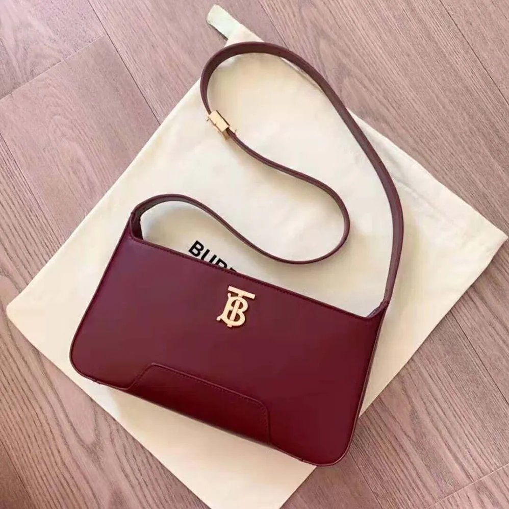 Burberry Leather TB Shoulder Bag with our Thomas Burberry Monogram for Women