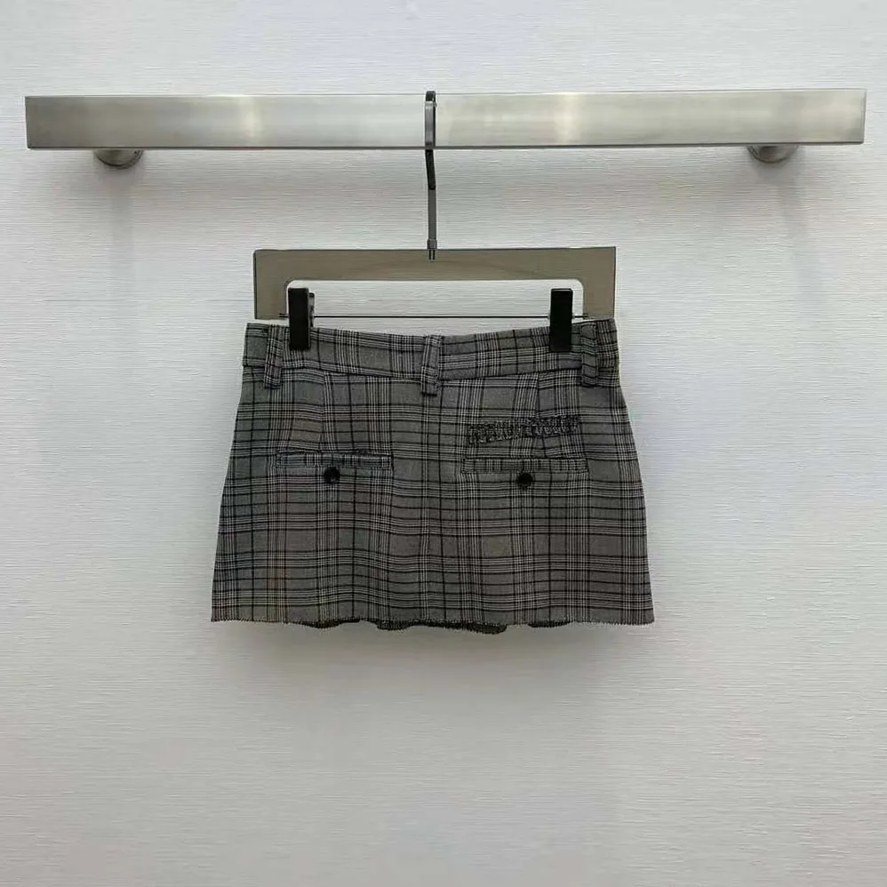 Miu Miu Prince of Wales Check Miniskirt for Women