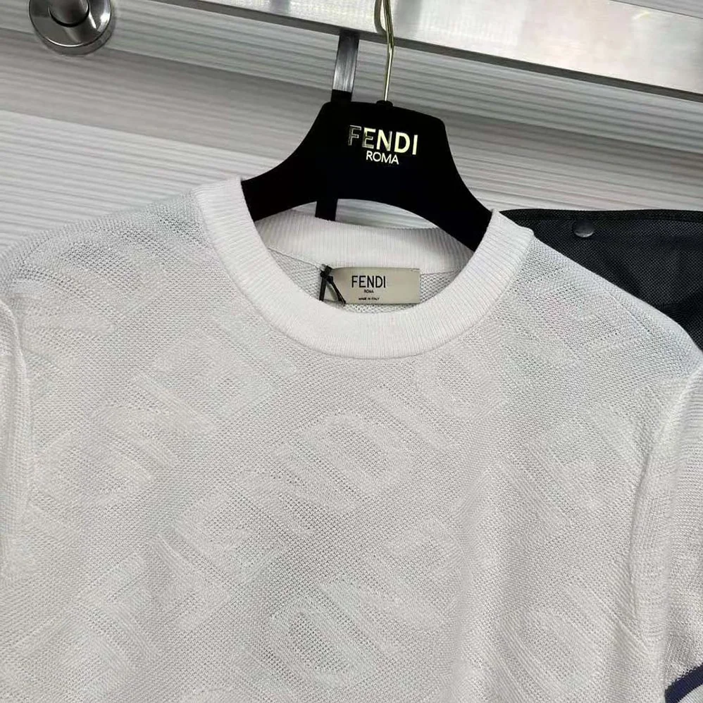 Fendi Sweater White Viscose Jumper for Women