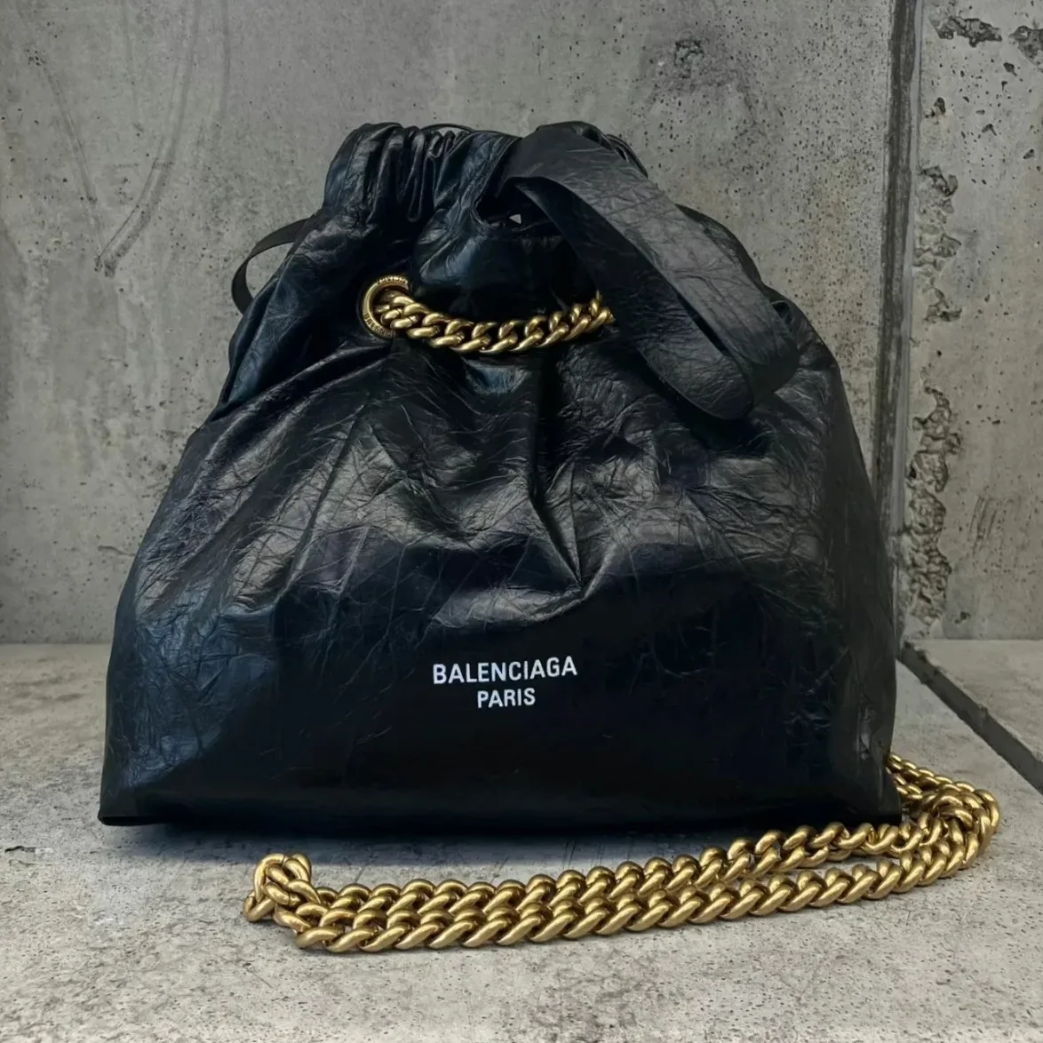 Balenciaga Crush Small Tote Bag Black / Balenciaga Crush Small Tote Bag Black /