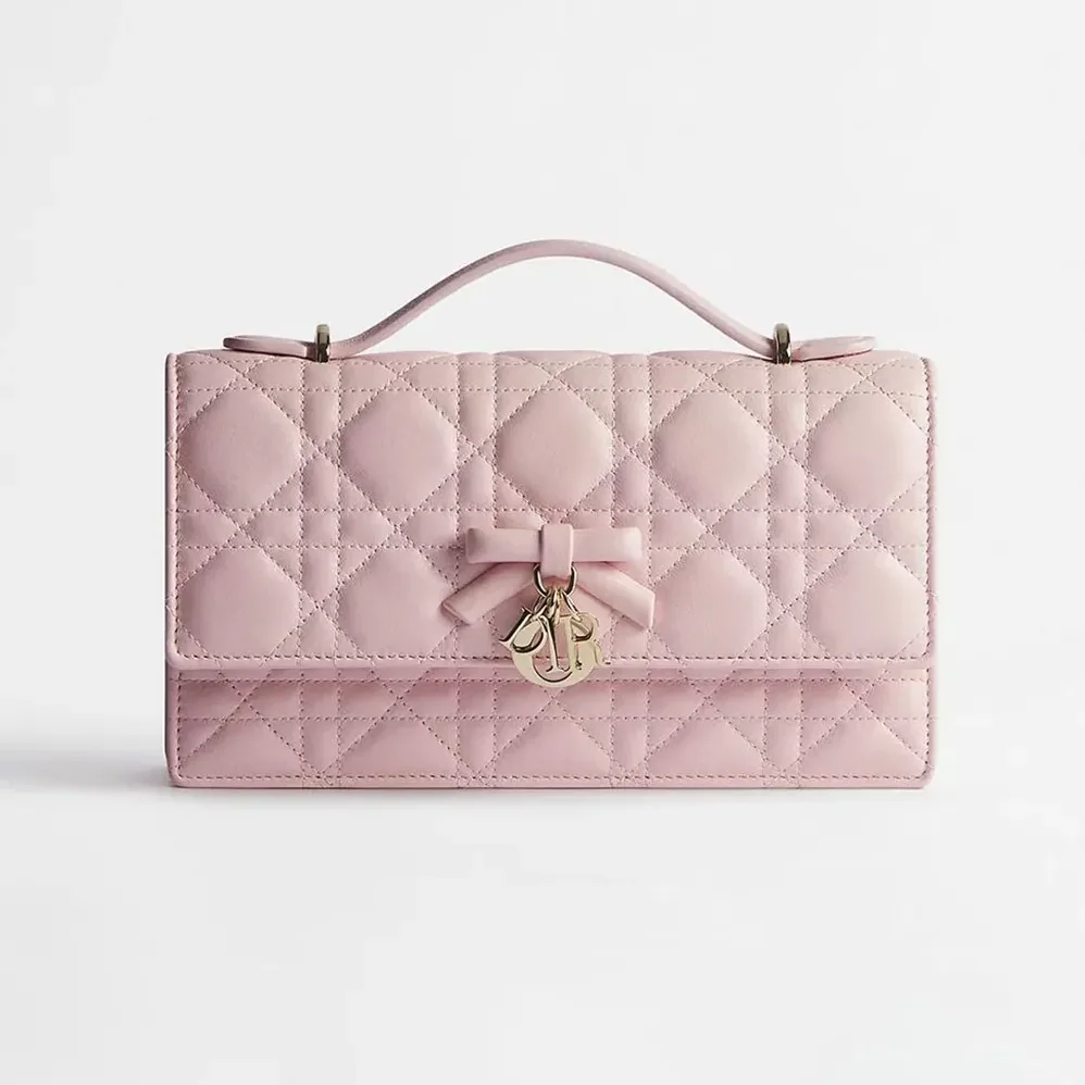 Dior My Dior Mini Bag Rose Soupir Cannage Lambskin for Women