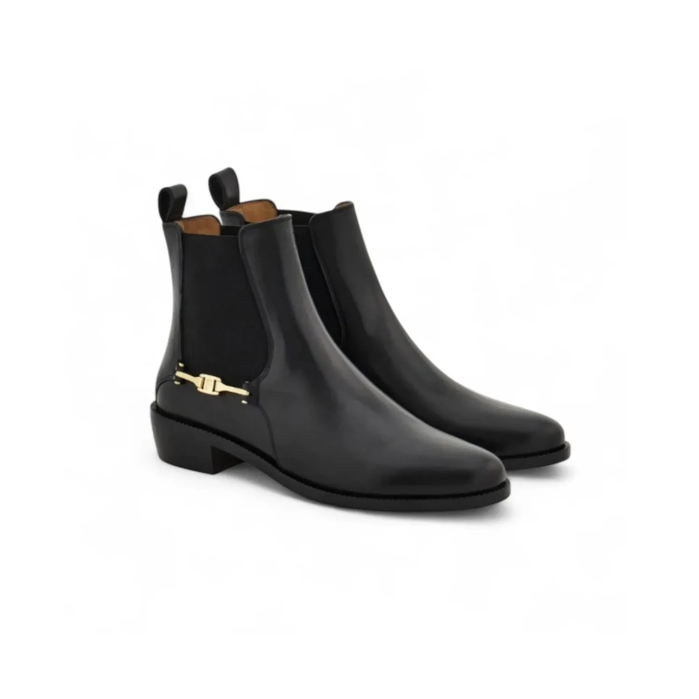 Ferragamo F Buckle Chelsea Boots Black 01K234