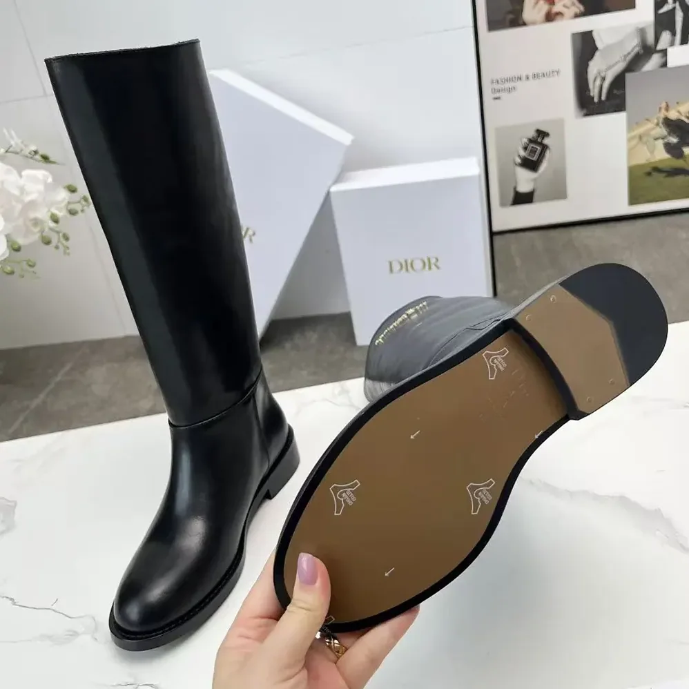 Dior D-Town Boot Black Supple Calfskin for Women
