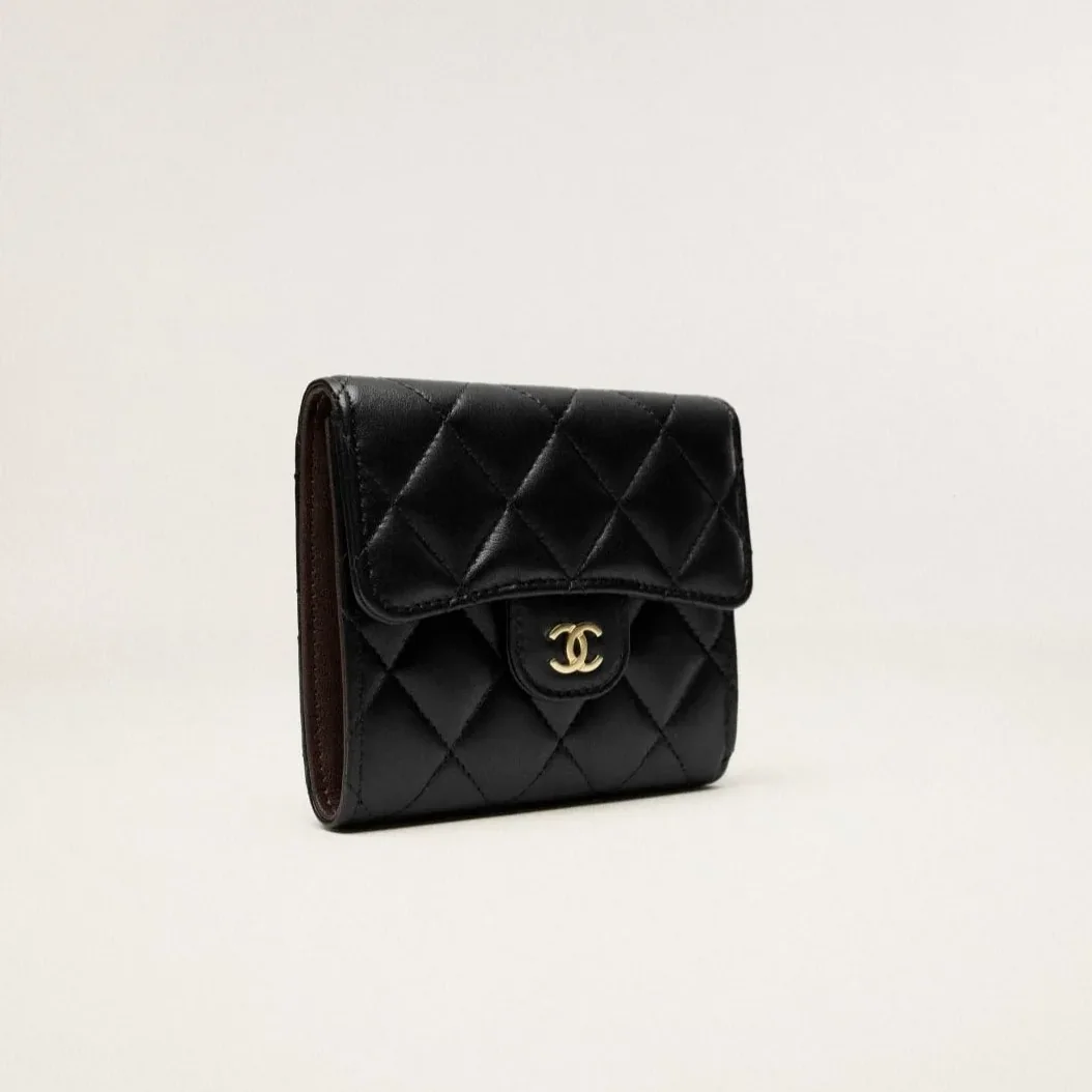 Chanel Small Classic Flap Wallet Black /