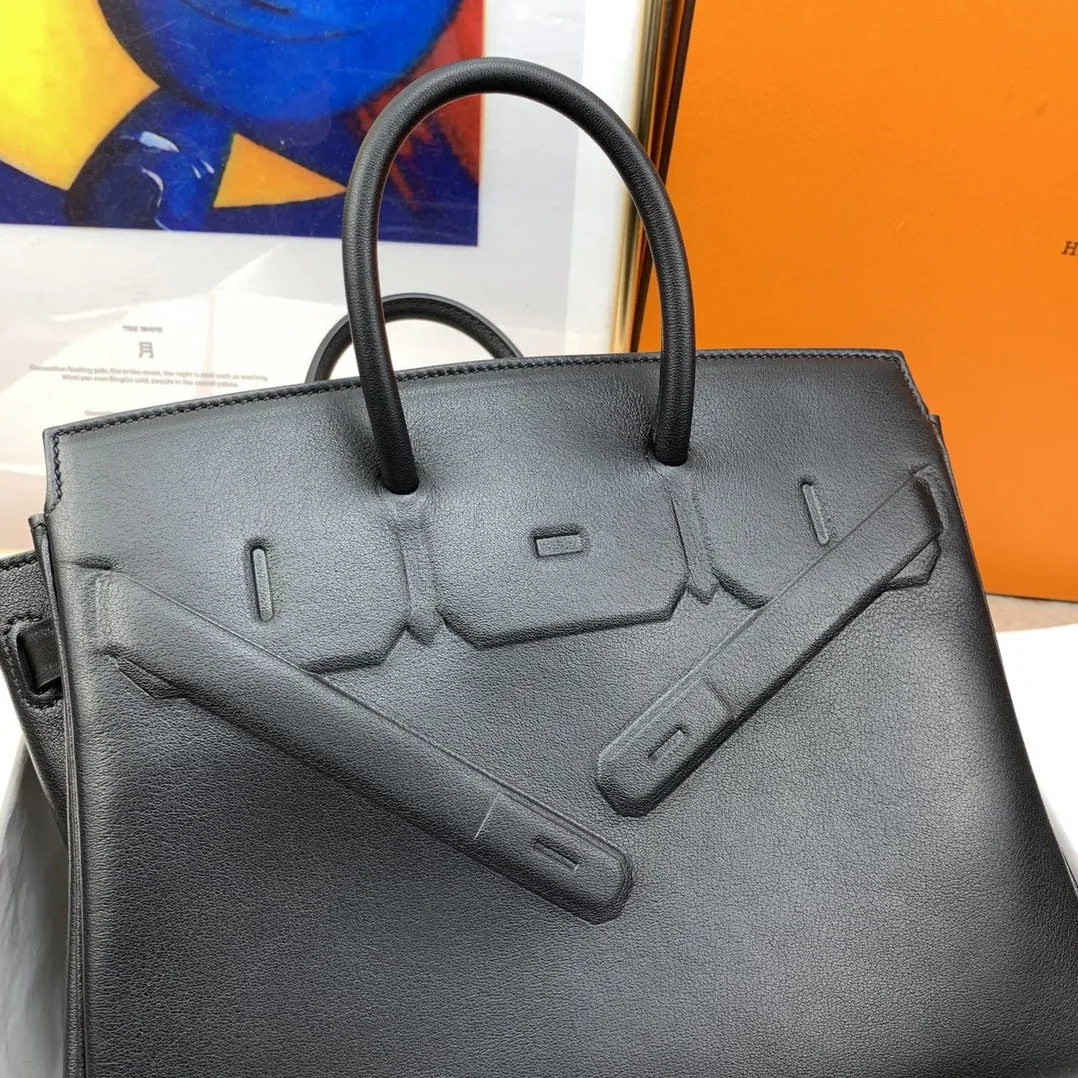 Hermes Birkin Top Handle Bag in Etoupe Shadow Black Hermes Birkin Top Handle Bag in Etoupe Shadow Black