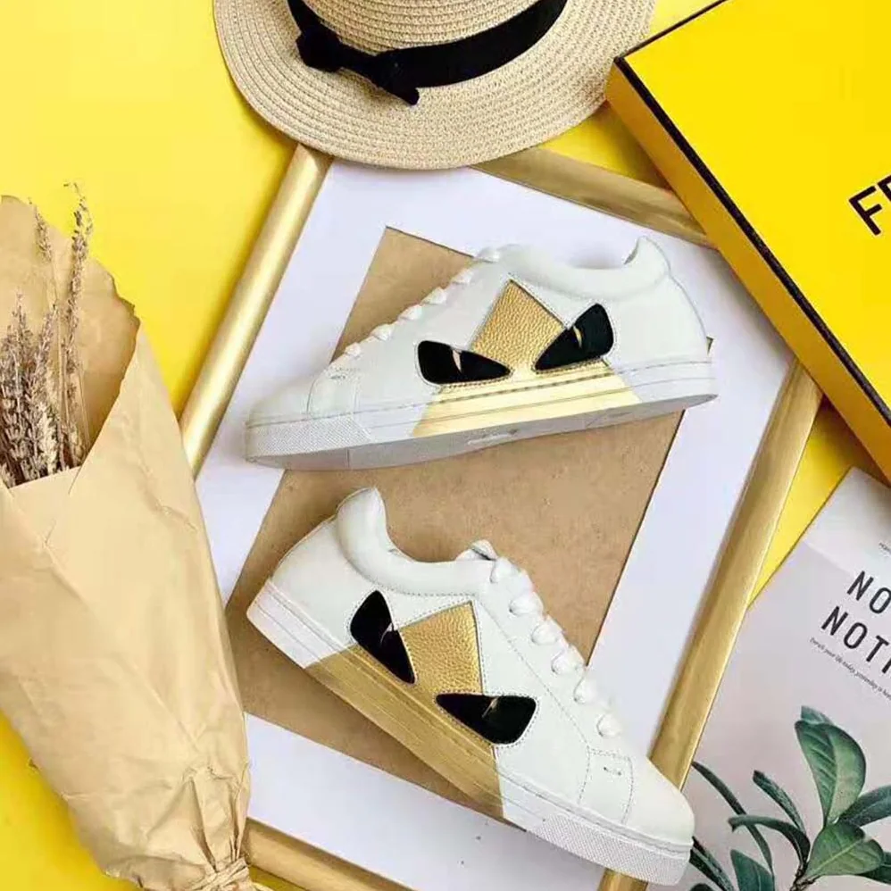 Fendi Sneakers White Leather Low for Men in Tops
