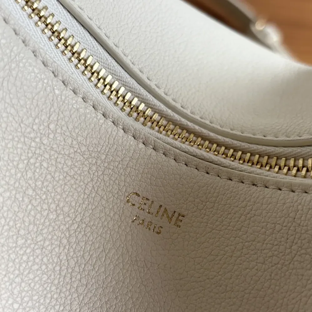 Celine Teen Celine Llulu in Grained Calfskin for Women in White Celine Teen Celine Llulu in Grained Calfskin for Women in White