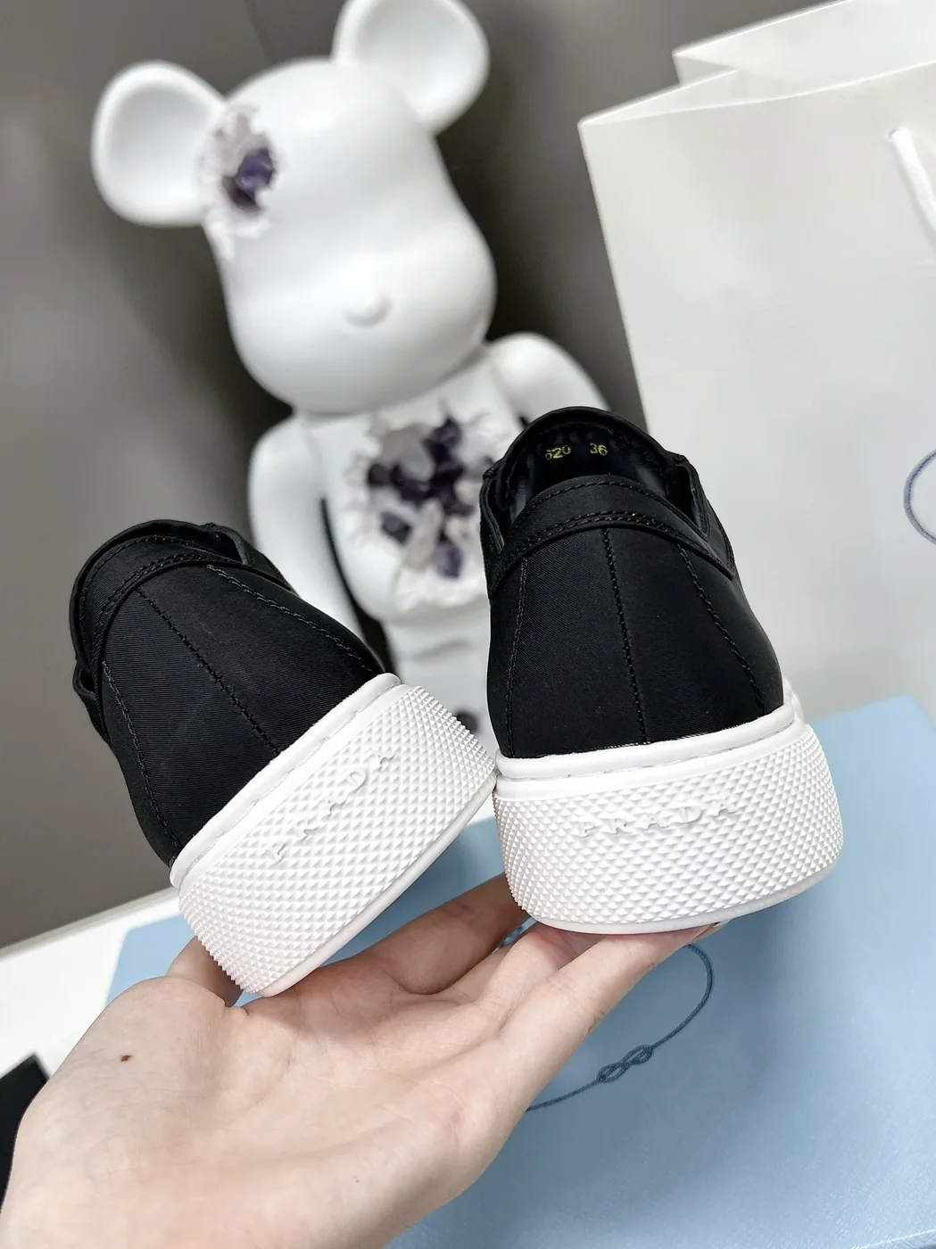 Prada Macro Re-Nylon And Brushed Sneakers Blue in PRD Prada Macro Re-Nylon And Brushed Sneakers Blue in PRD