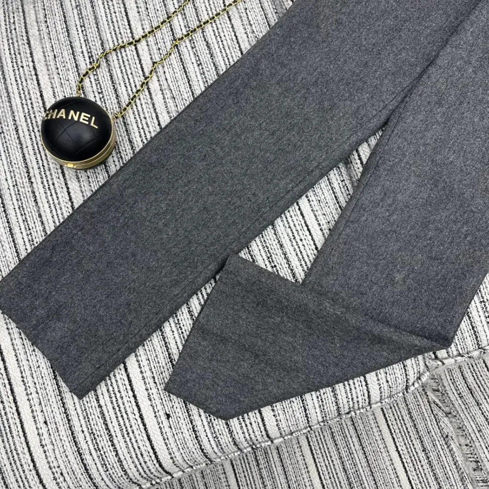 Dior Pants Gray Virgin Wool Tweed for Women Dior Pants Gray Virgin Wool Tweed for Women
