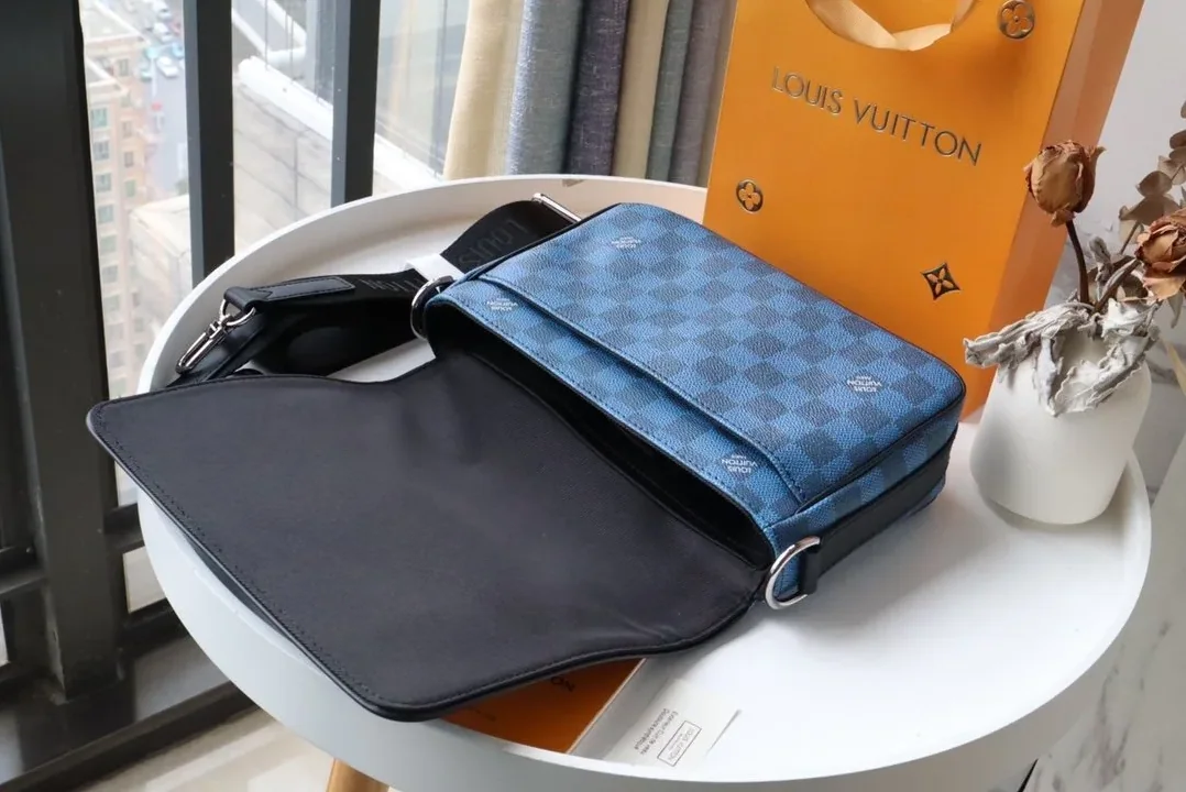 Louis Vuitton Studio Messenger Damier Graphite Blue