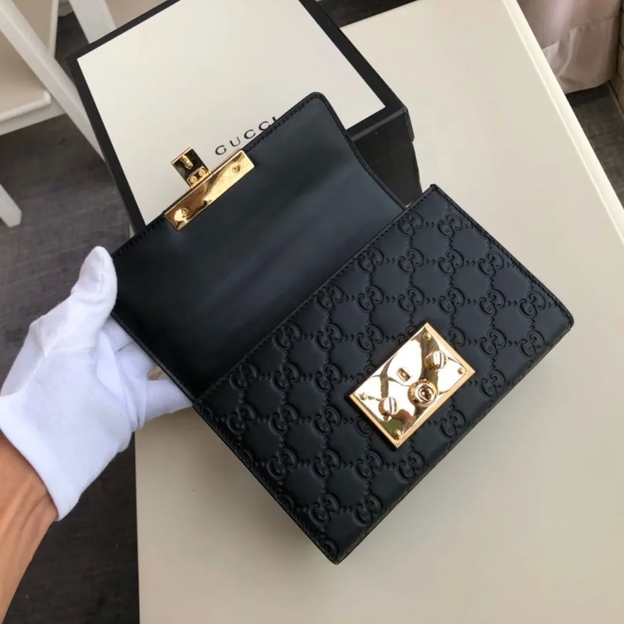 Gucci Padlock Small Gucci Shoulder Bag Black Gucci / GG