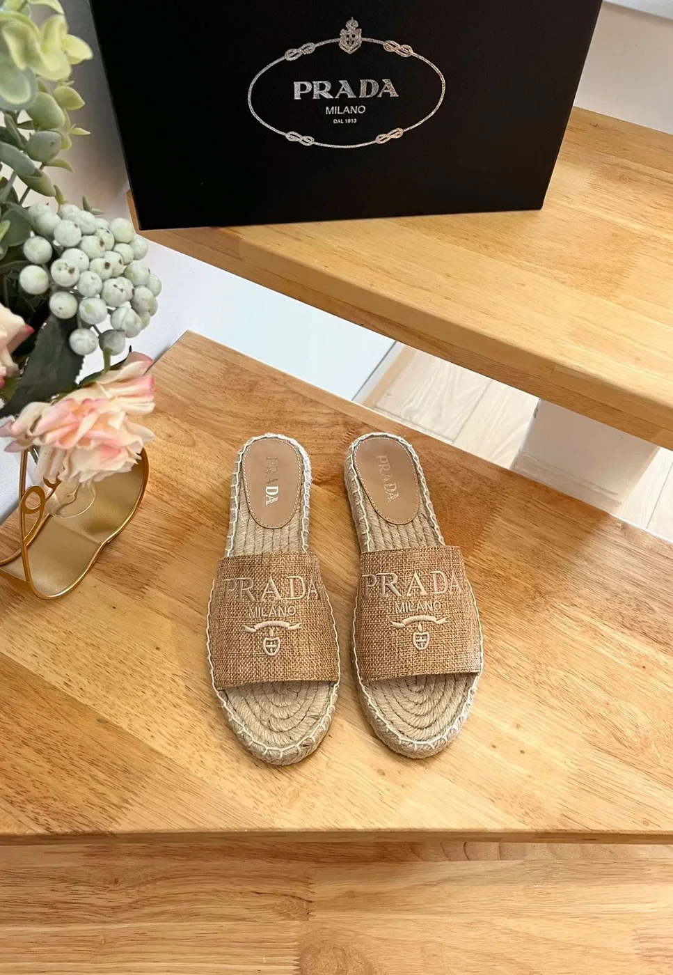 Prada Fabric Espadrilles Brown Prada Fabric Espadrilles Brown