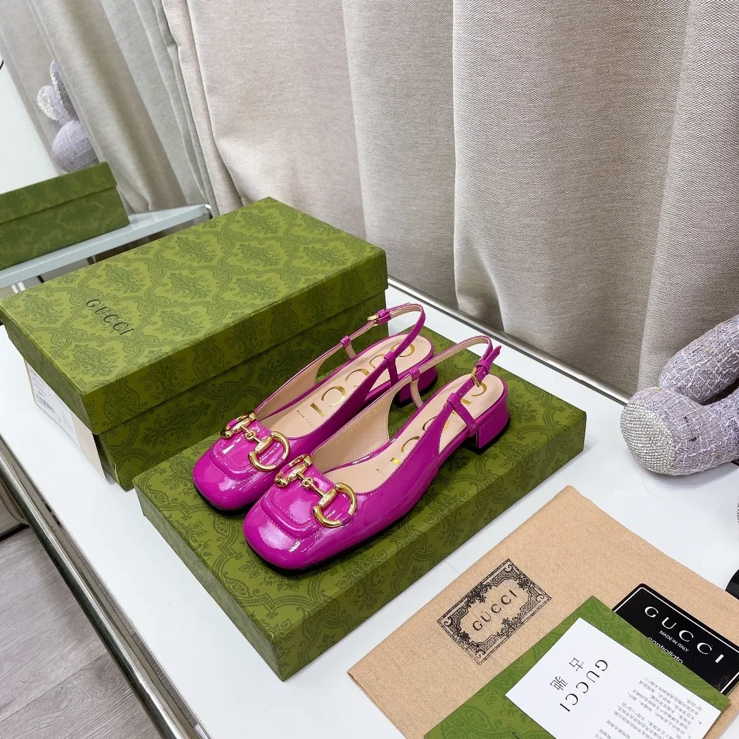 Gucci Slingback With Horsebit Dark Pink for Women