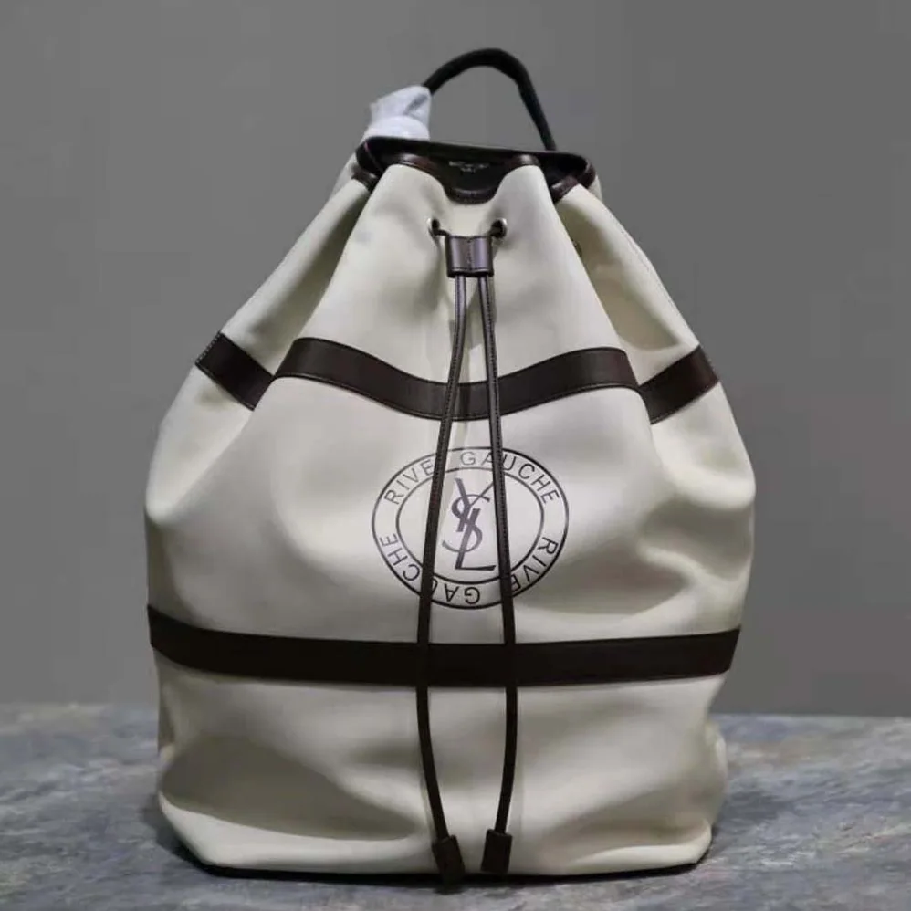 Saint Laurent YSL Rive Gauche Sling Bag in Smooth Leather for Men in White