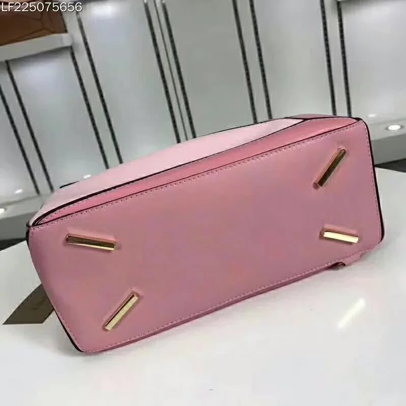 Loewe Puzzle Multi-color Bag with Strap Handle in Calfskin in Pink