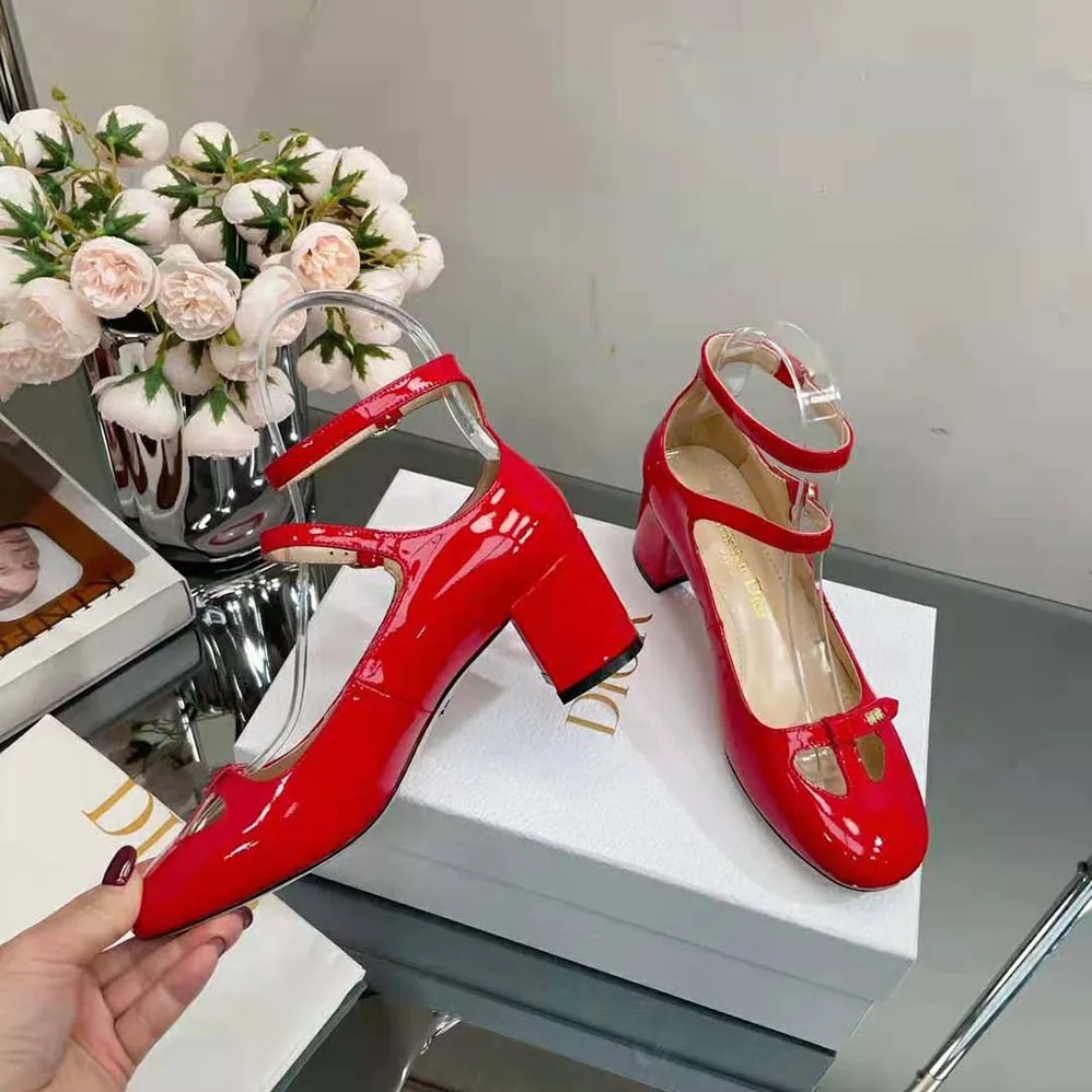Dior Aime Dior Pump Red Patent Calfskin for Women Dior Aime Dior Pump Red Patent Calfskin for Women