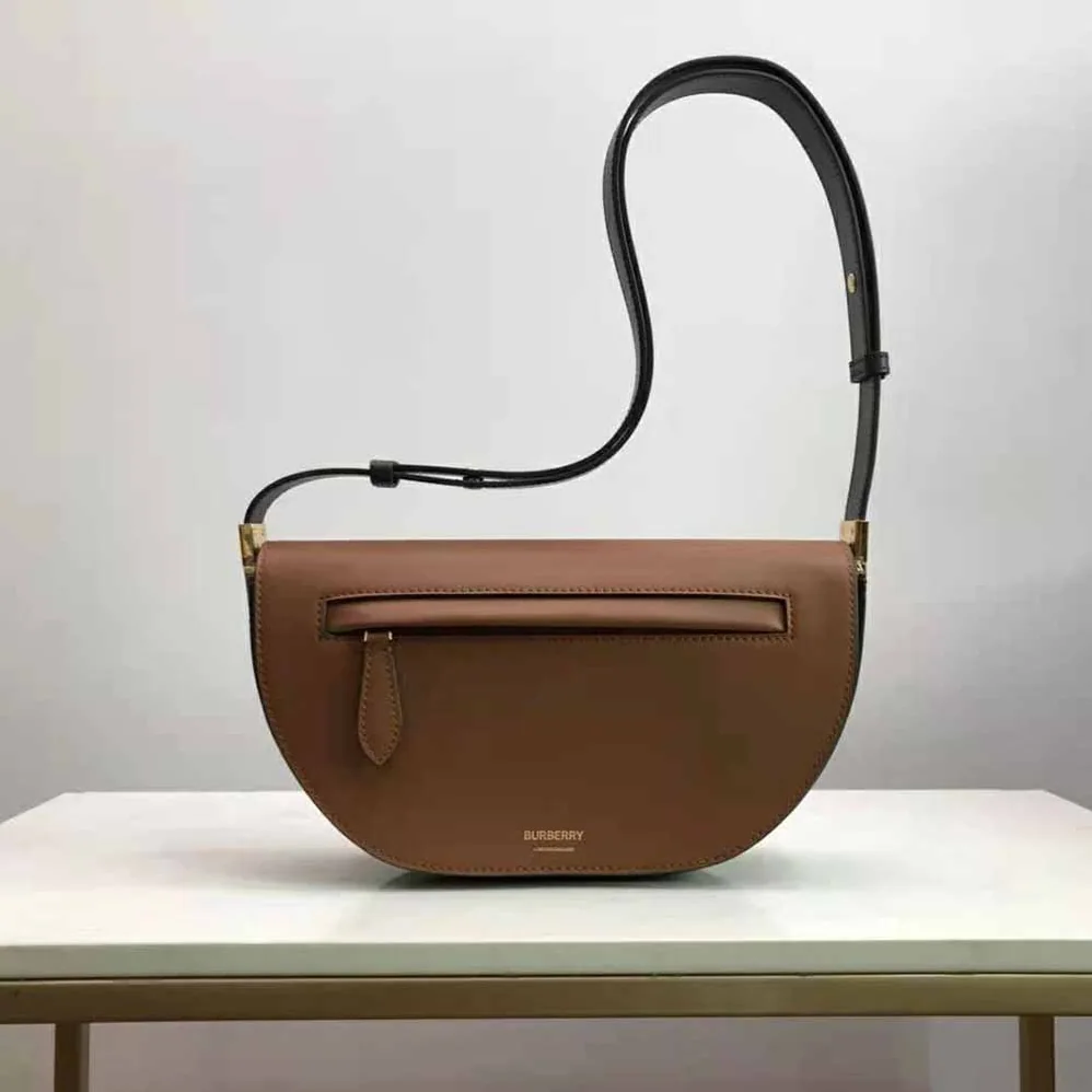 Burberry Small Leather Olympia Shoulder Bag for Women in Brown