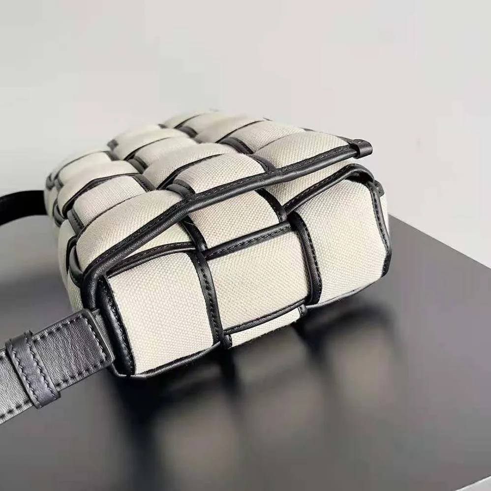 Bottega Veneta Padded Cassette Intreccio Canvas Cross for Women in Body Bag Bottega Veneta Padded Cassette Intreccio Canvas Cross for Women in Body Bag