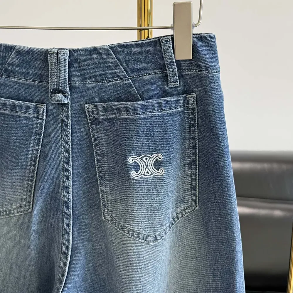 Celine Flare Jeans 002 in Lightweight Cotton Denim for Women