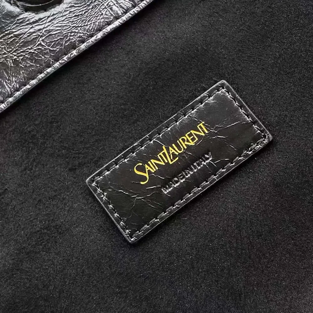 Saint Laurent YSL Hortense Hobo In Shiny Leather Black for Women