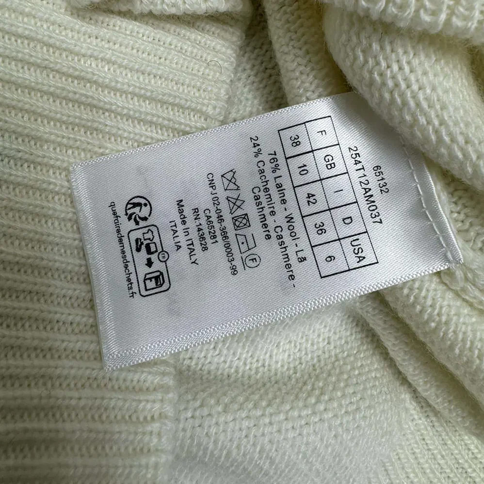 Dior DiorAlps Sweater White Wool and Cashmere Knit for Women