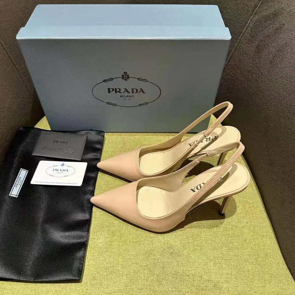Prada Patent Leather Slingbacks for Women in Pink