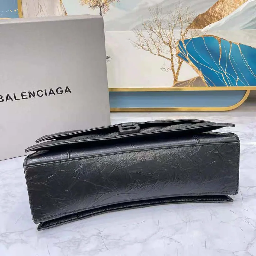 Balenciaga Crush Medium Chain Bag Quilted in Black for Women Balenciaga Crush Medium Chain Bag Quilted in Black for Women