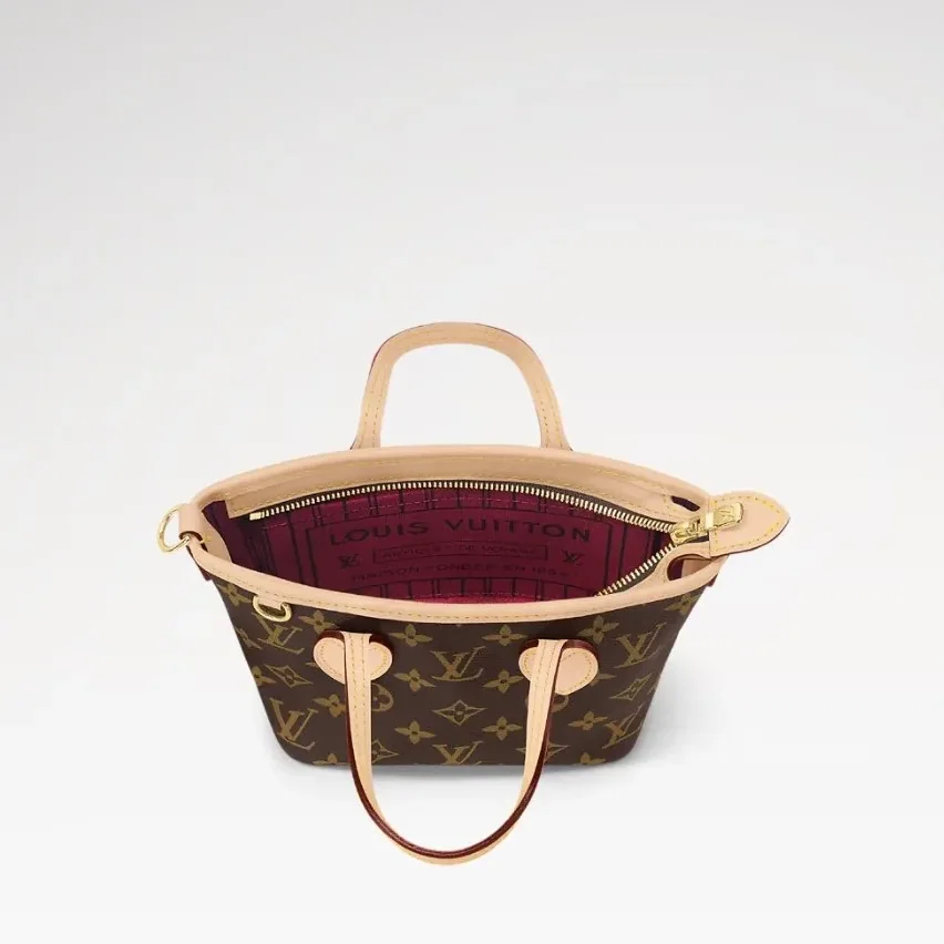 Louis Vuitton Neverfull BB Tote Bag in Pink Peony Gold Hardware