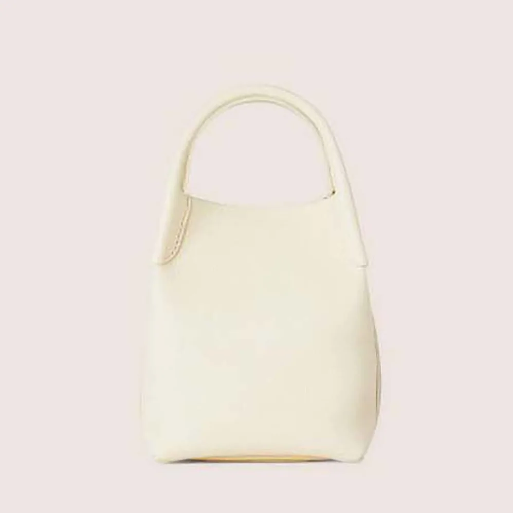 Loro Piana Micro Bale Bag in Calfskin Leather for Women in White Loro Piana Micro Bale Bag in Calfskin Leather for Women in White