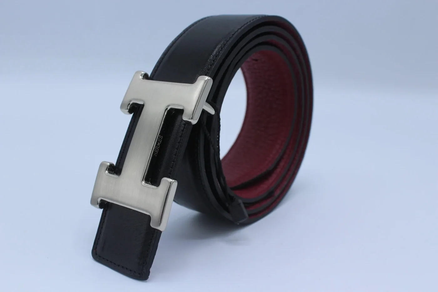 Reversible Buckle Leather Belt