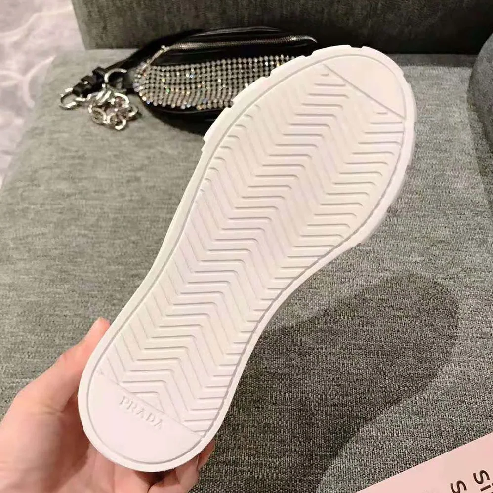 Prada Gabardine Fabric Sneakers for Women in White