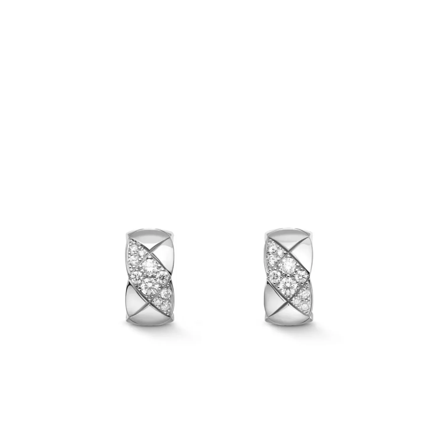 Chanel Coco Crush Earrings Silver Hardware