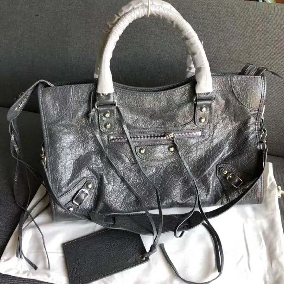 Balenciaga Classic Silver City Medium Size Lambskin Bag for Women Balenciaga Classic Silver City Medium Size Lambskin Bag for Women