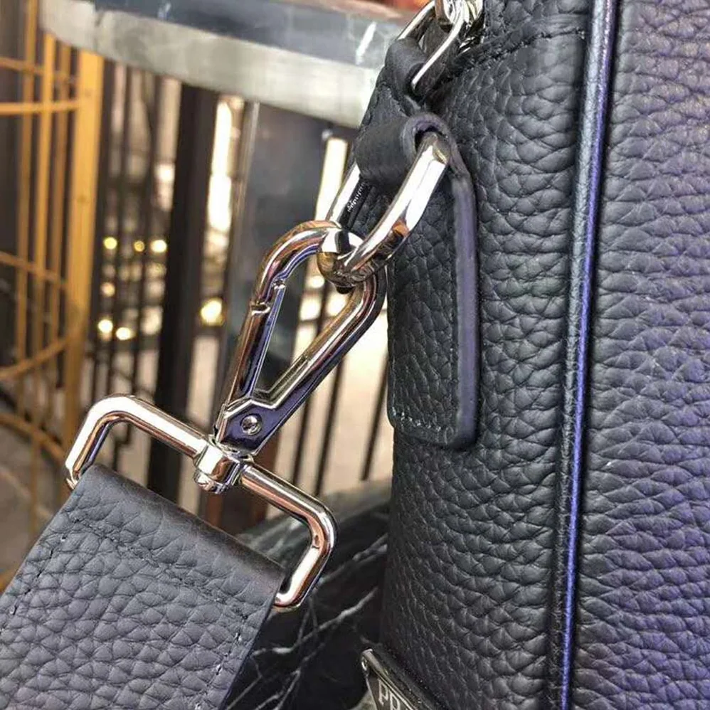 Prada Grained Calf Leather Briefcase Bag in Black for Men Prada Grained Calf Leather Briefcase Bag in Black for Men