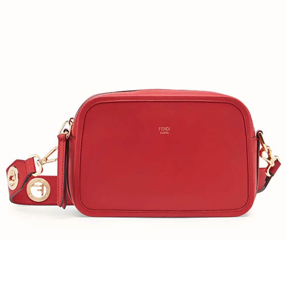 Fendi Camera Case Leather Bag for Women in Red