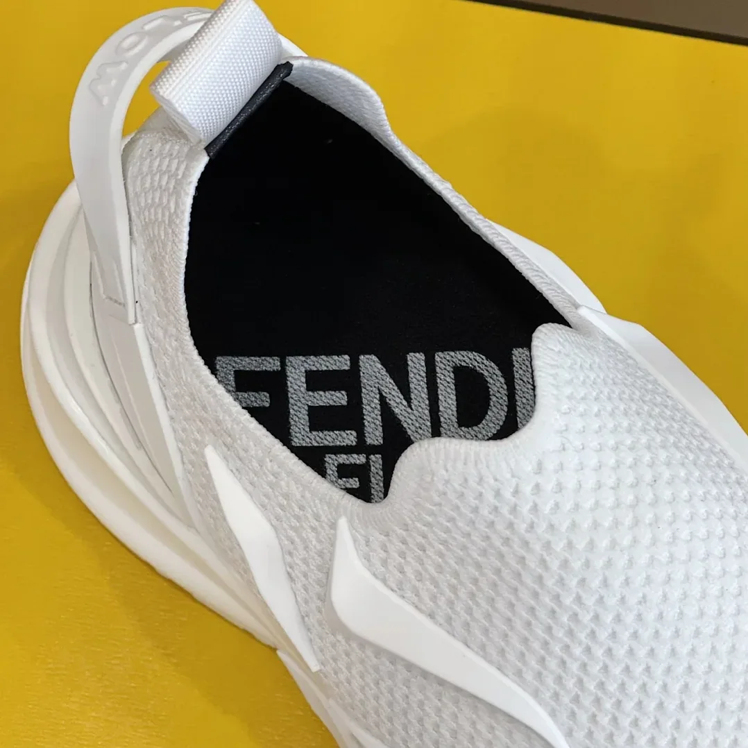 FD Fendi Flow Running Sneakers White 7E1504AHI8F0V4D
