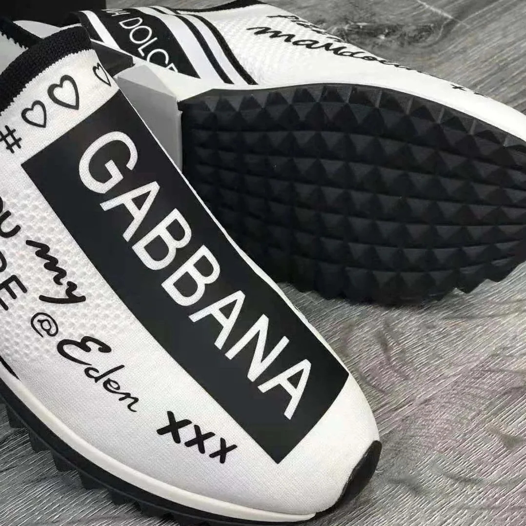 Dolce Gabbana D&G Graffiti Print Sorrento Sneakers for Unisex in White Dolce Gabbana D&G Graffiti Print Sorrento Sneakers for Unisex in White