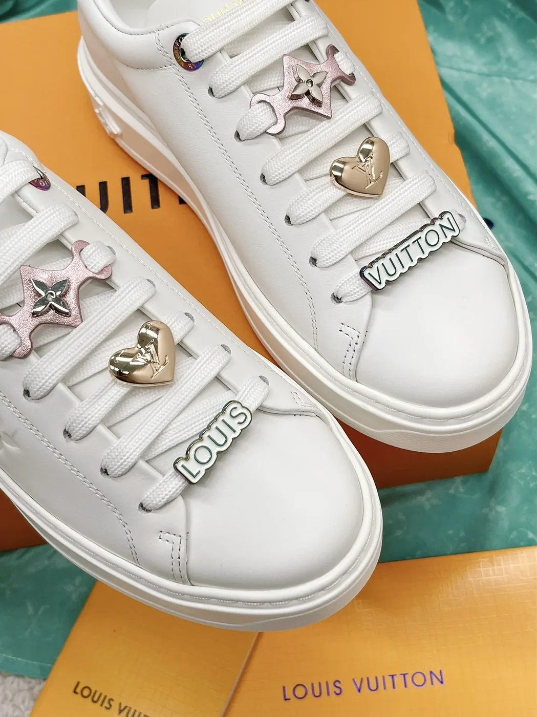 Louis Vuitton Time Out Open-Back Sneaker Green LV 1AA1CZ Louis Vuitton Time Out Open-Back Sneaker Green LV 1AA1CZ