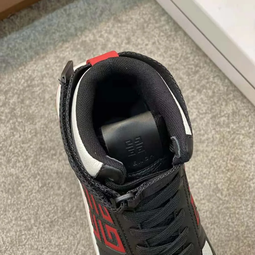 Givenchy G4 High Top Sneakers in Leather for Men in Black/White/Red